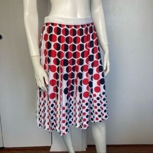 Brooks Brothers Red Fleece Polka Dot Pleated Skirt size 6